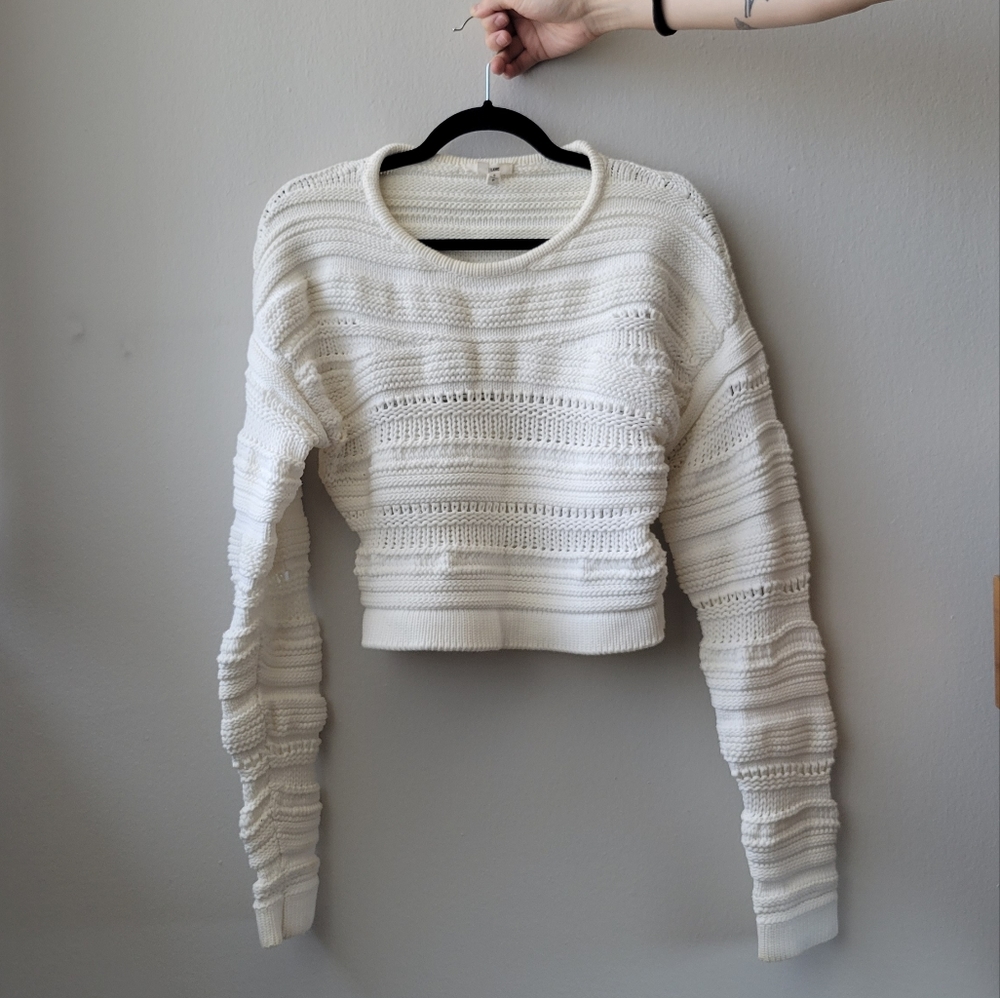 Helmut Lang cropped sweater offwhite sz S